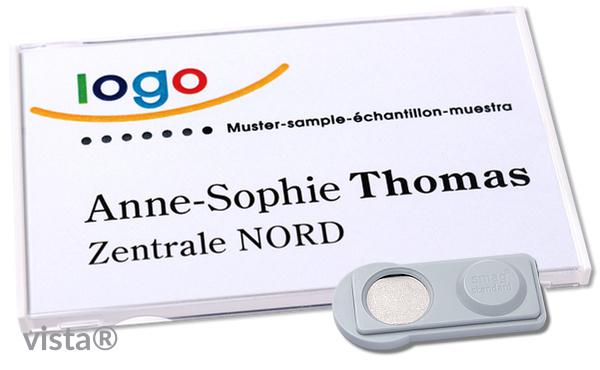 Namensschild vista® 60 "classic" reinweiß